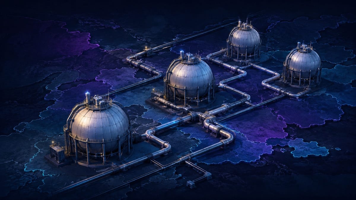 Editorial illustration: natural gas